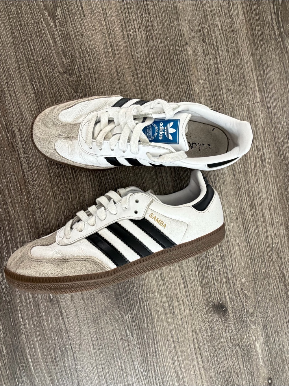 adidas Samba White Black with Gum Sole Men’s Sneakers
